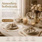 Lumierre Placemat Elegância em Sousplat Dourado