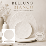 Belluno Bianco™ | Prato Cerâmico Branco Fosco para Mesa Posta Sofisticada