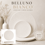 Belluno Bianco™ | Prato Cerâmico Branco Fosco para Mesa Posta Sofisticada