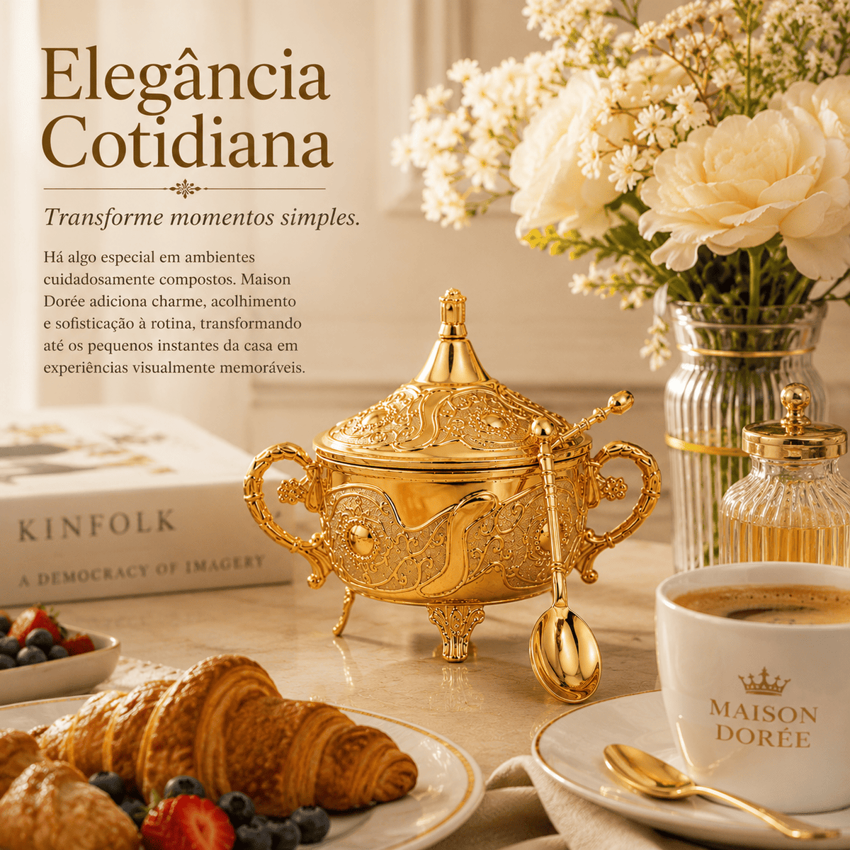 Maison Dorée™ | Elegância Clássica Para Mesas Memoráveis