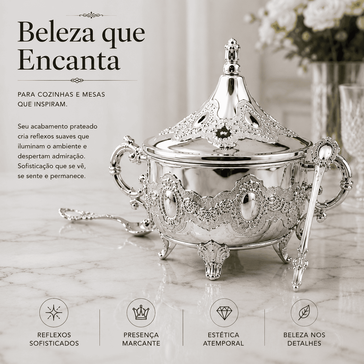 Maison Silveré™ — sofisticação luminosa para casas que valorizam detalhes atemporais.