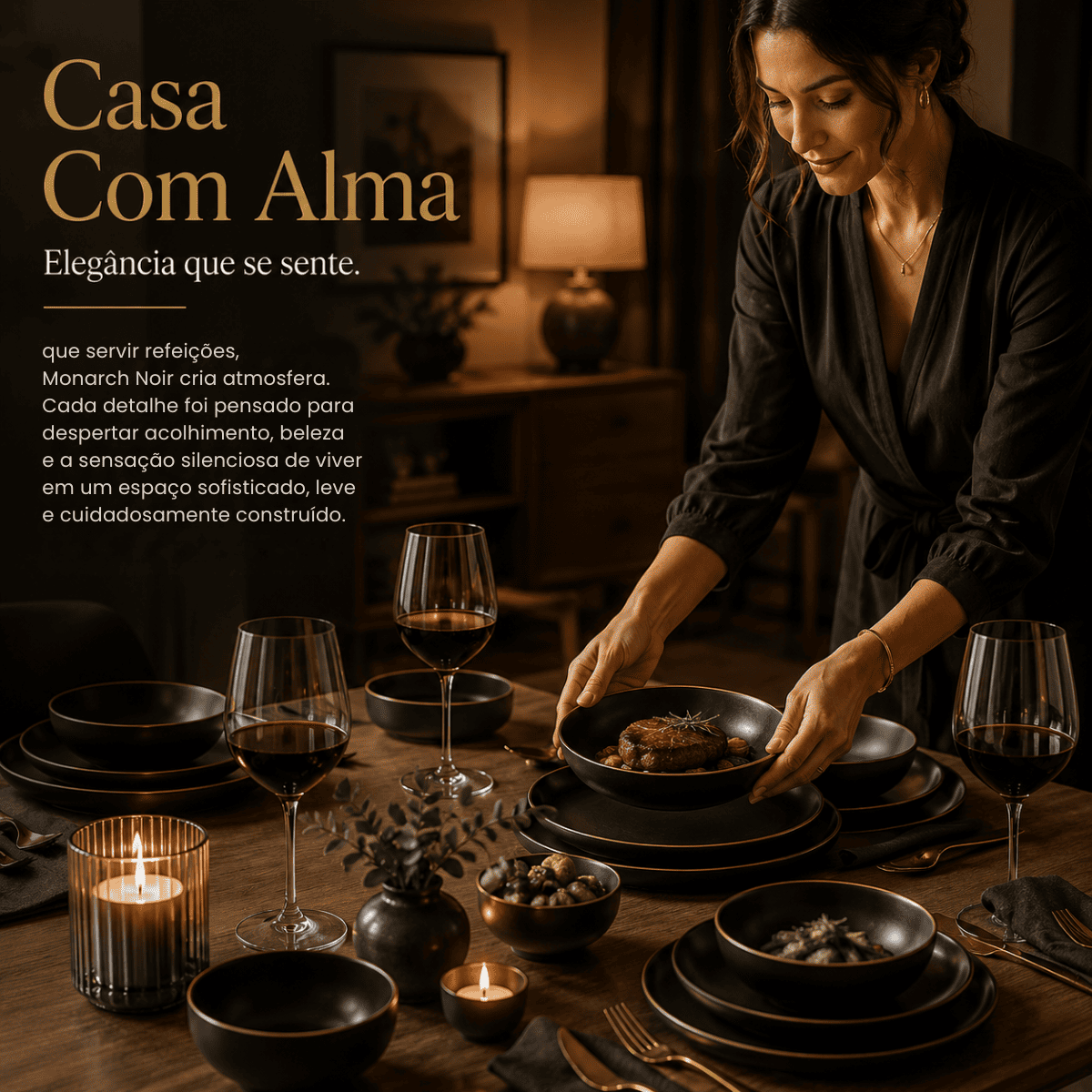 Monarch Noir™ — A arte de transformar refeições em experiências memoráveis.