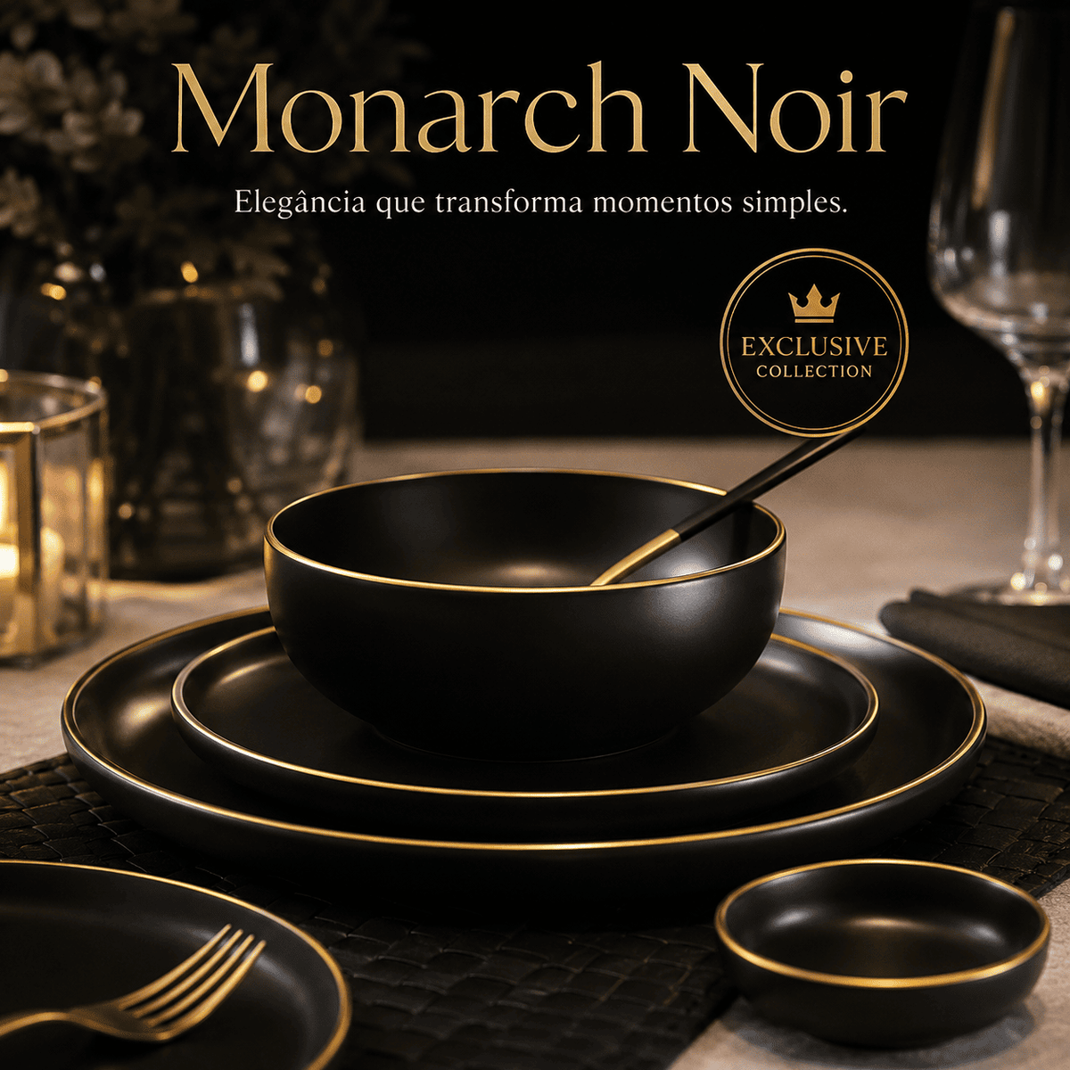 Monarch Noir™ — A arte de transformar refeições em experiências memoráveis.