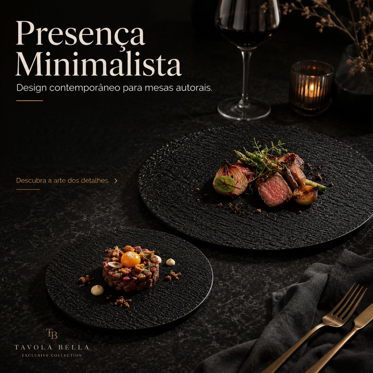 Belluno Nero Collection™ | Minimalismo, Textura & Sofisticação