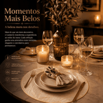 Lumierre Placemat Elegância em Sousplat Dourado