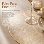 Lumierre Placemat Elegância em Sousplat Dourado