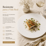 Belluno Bianco™ | Prato Cerâmico Branco Fosco para Mesa Posta Sofisticada