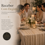 Caminho de mesa em Organza Dourado | Éclat Royale