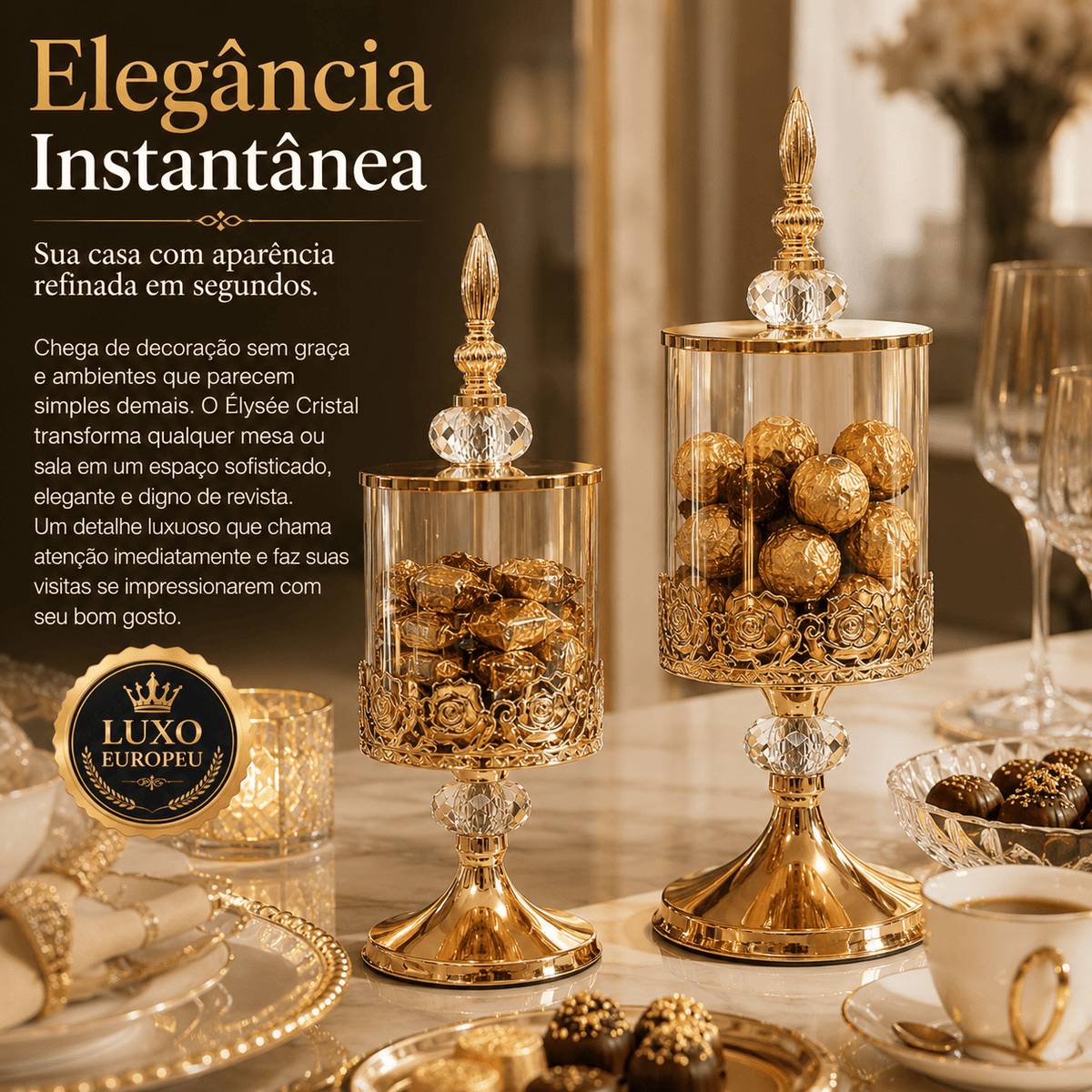 Élysée Cristal™ | Decoração Luxuosa Digna de Revista