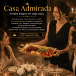 Luméa Imperial™ | Bandeja Decorativa Luxo Dourada Europeia Para Mesa Posta, Frutas e Decoração Sofisticada