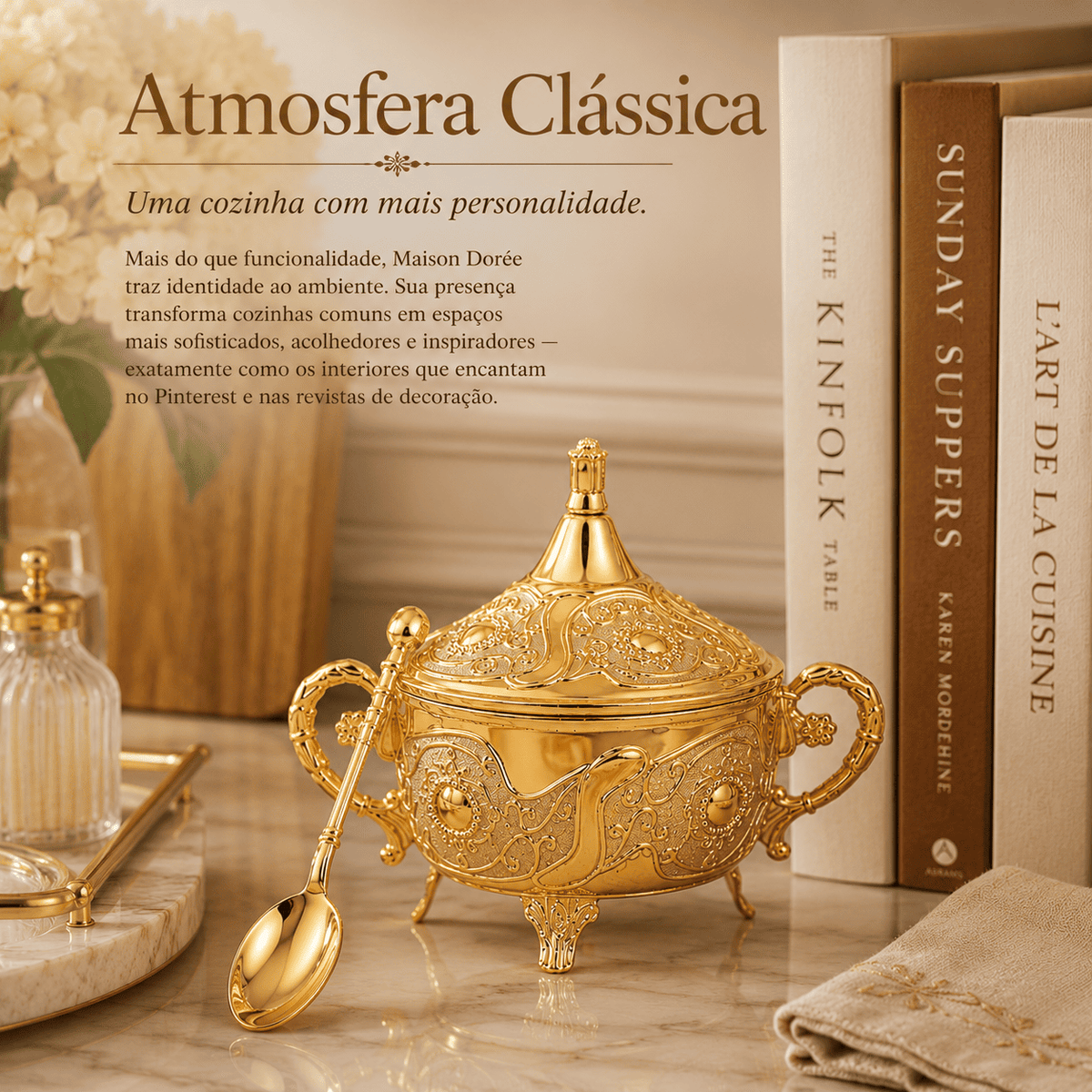 Maison Dorée™ | Elegância Clássica Para Mesas Memoráveis