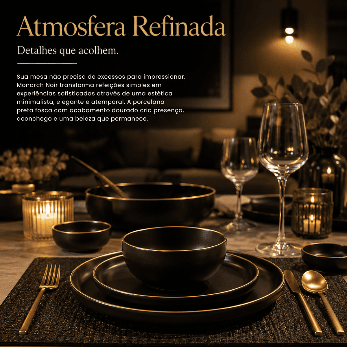 Monarch Noir™ — A arte de transformar refeições em experiências memoráveis.