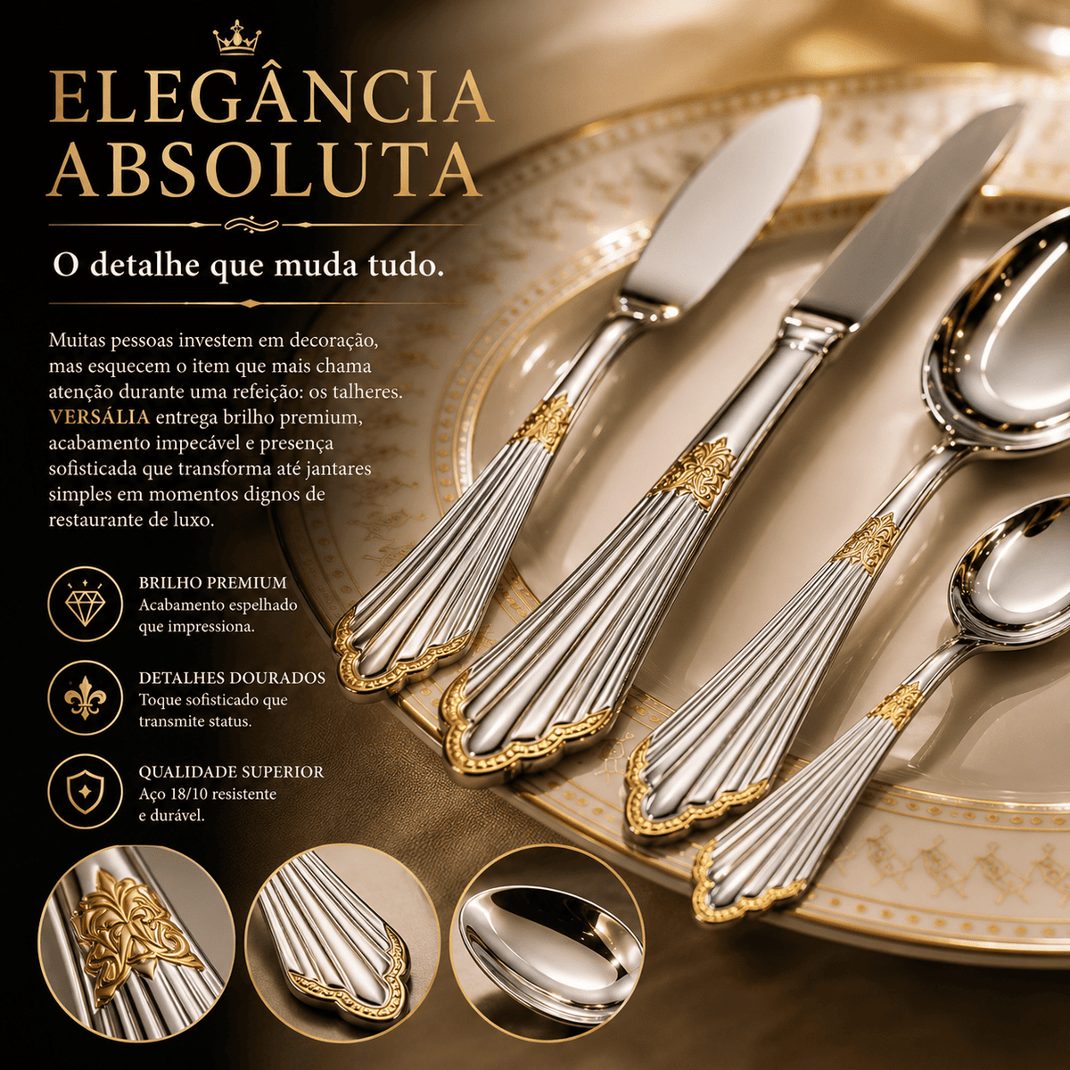 VERSÁLIA – Talheres Premium para Mesa Posta Sofisticada