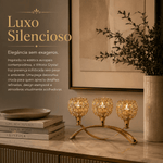 Castiçal Decorativo de Cristal com 3 Braços — Vittoria Crystal