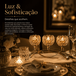 Castiçal Decorativo de Cristal com 3 Braços — Vittoria Crystal