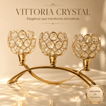 Castiçal Decorativo de Cristal com 3 Braços — Vittoria Crystal